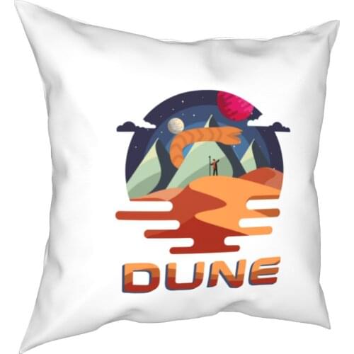 Dune Vintage Retro Movie Graphic Square Pillow Case Arrakis Sandworm Science Fiction Cushion Covers Decor Pillowcase for Car 18