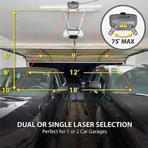 Park Dual Laser Garage Assist 360-Degree Parking Aid ABS Car Sensor Parking Garage Sensor 360 Degrees Adjustable Parking Guide