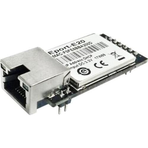 Eport-E20-Pin Free RTOS Network Server Port TTL Serial to Ethernet Embedded Module DHCP 3.3V TCP IP Telnet Converter