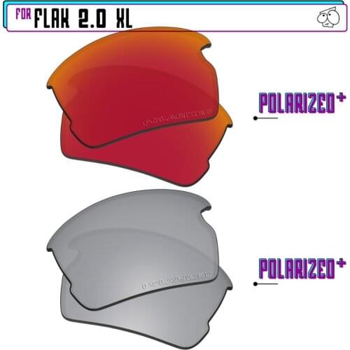 EZReplace Polarized Replacement Lenses for - Oakley Flak 2.0 XL Sunglasses - Sir P Plus-RedP Plus