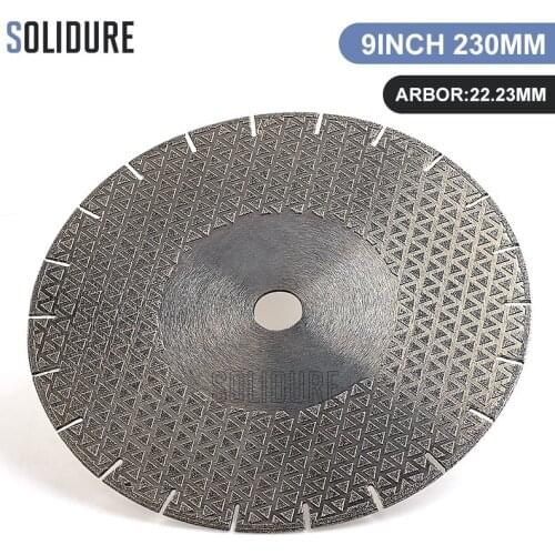 9 inch 230mm electroplated cutting blade for dry or wet cutting and grinding marble or engineered stone