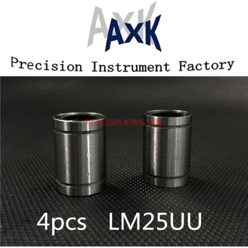 Linear Rail AXK Cnc Router Parts 4pcs/lot Lm25uu 25mm Linear Ball Bearing Bush Bushing 25x40x59mm For 3d Printer Cnc Parts