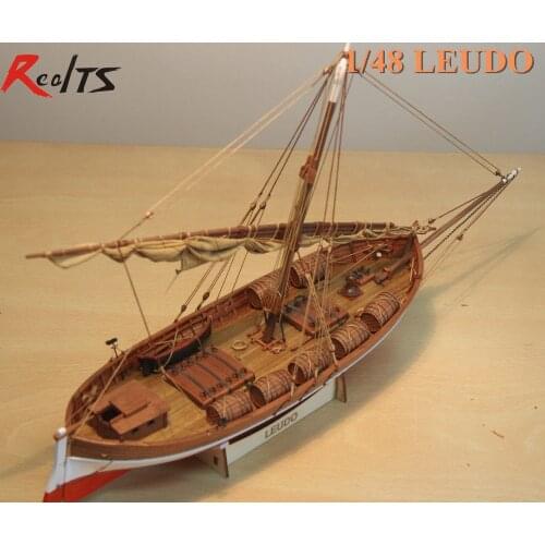 LEUDO Scale 1/48 430mm 17" Wood Ship Model Kit Sailboat model The Ancient Mediterranean ship Wooden Model Challenging model kits