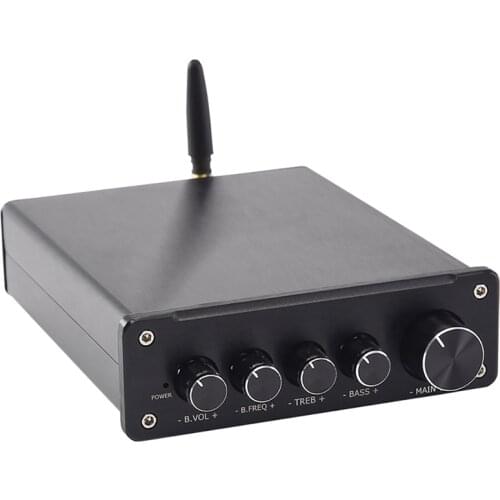 New Dual TPA3255 Bluetooth 5.0 Subwoofer Amplifier QCC3034 Stereo HIFI Class D Digital Power Amplifier in Case