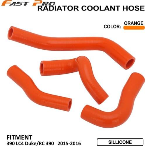 Motorcycle Orange Radiator Coolant Hose For KTM 390 LC4 Duke/RC 390 2015 2016