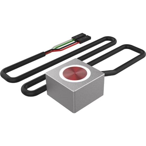 Computer external external power switch, aluminum alloy magnet, magnetic self-resetting, CD pattern button cap