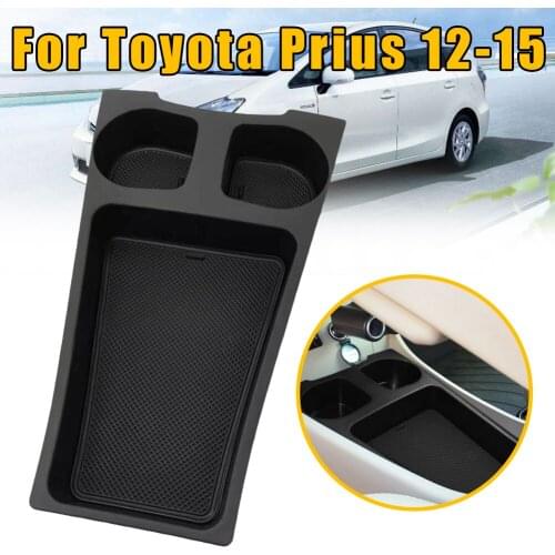 Car Armrest Storage Box For Toyota Prius 12-15 Cup Holder Central Console Organzier Stowing