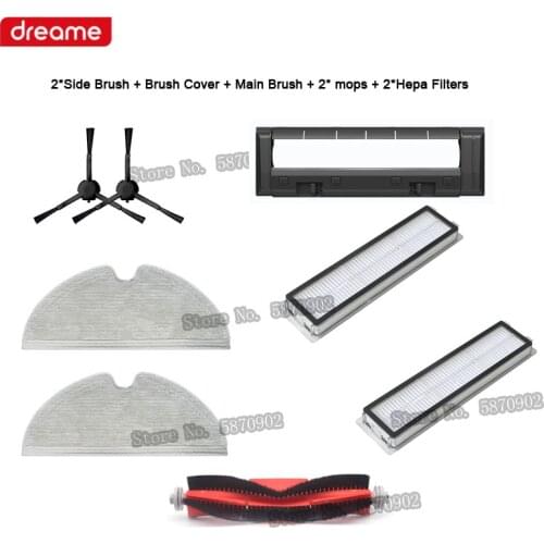 Replaceble Main Floor Brush Side Brush Mops Cloths HEPA Filters Spare Parts Accessories For Dreame Bot L10 Pro Vacuum Cleaner
