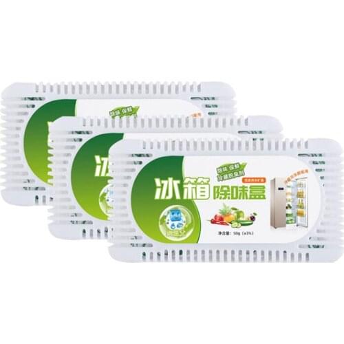 1 Box Refrigerator Air Purifier Odor Absorb Purifier Refrigerator Deodorant Bamboo Charcoal Activated Carbon Air Freshener Box