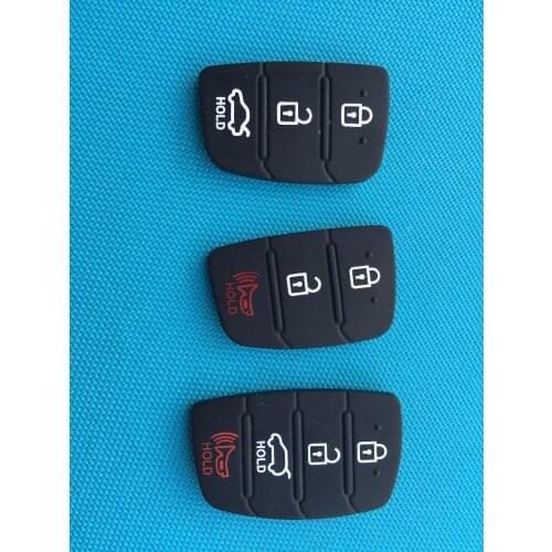 1Pc Of New Replacement Key Pad For Hyundai For Kia 3 3+1 4 Buttons Remote Case FOB Repair Flip Rubber Car Accessories Auto Parts