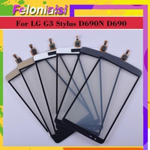 10pcs/lot High Quality 5.5" For LG G3 Stylus D690N D690 Touch Screen Digitizer Sensor Outer Glass Lens Panel Replacement