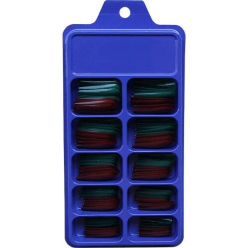 100Pcs Colorful Acrylic False Long Coffin Nails Fake Nails Flat Shape Art Tips Natural Full Cover Fake Nail Tips Manicure Tools