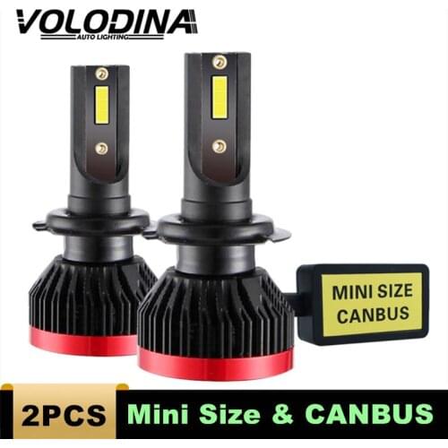 2Pcs Mini H4 H7 LED Car Headlight Bulbs No Error 12000LM 6000K H1 H11 H8 Led Light 9005 HB3 9006 HB4 Running Auto Fog Head Lamps