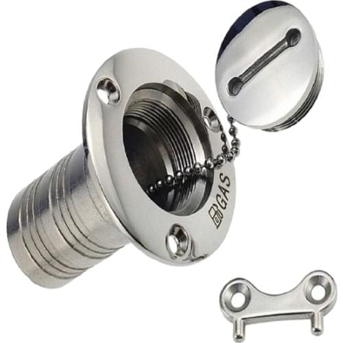 38mm Marine Boat Gas Tank Deck Fill Filler with Key 316 Stainless Steel