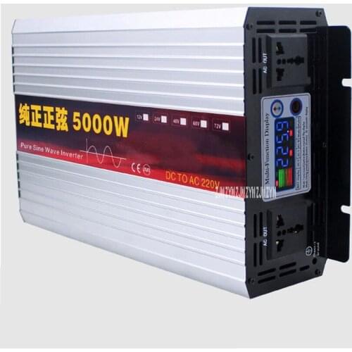 5000W/ 6000W Input Voltage 12V / 24V /48V / 60V / 72V aluminum alloy shell Pure Sine Wave Inverter Qutput Voltage 110V / 220V