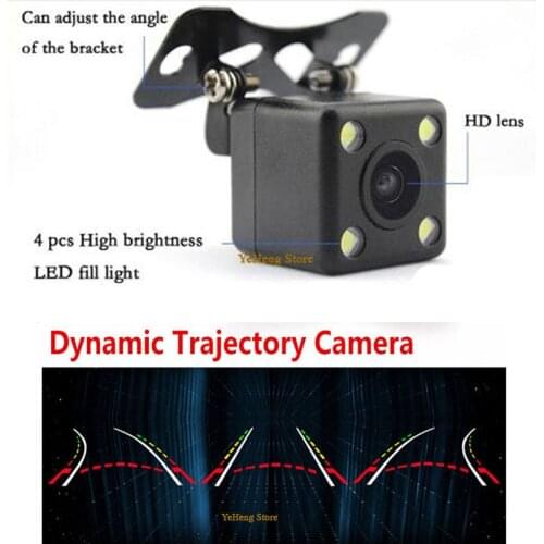 CCD Wide angle Waterproof Car Dynamic Trajectory Track Rear View Camera With 4 LED Night Vision waterproof Parking assist Kit