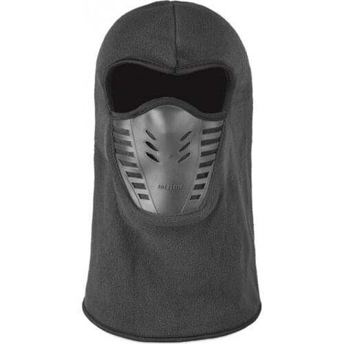Black Universal Fleece Full Protection Winter Cycling Motorcycle Skiing Beanie Balaclava Face Cover Riding Protection Towel