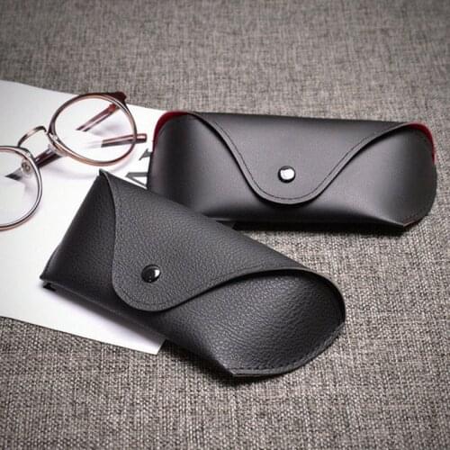 PU Leather Eyewear Cases Cover for Sunglasses Womens Eyeglasses Case Men Reading Glasses Box With Metal Buckle Eyewear Cases