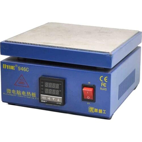 UYUE 946C Hot Plate Preheat LCD Digital Preheating Station for PCB SMD heating touch screen separate micro-computer control