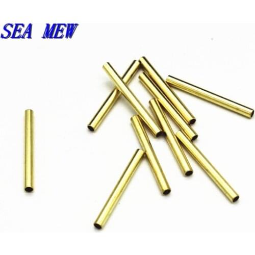 100pcs Metal Raw Brass Cylinder Tube Beads Connectors DIY Findings For Jewelry Making 2.5*15mm 2*30mm 3*40mm 2*20mm