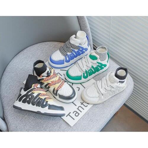 Kids Sneakers 2021 Girls Boys Spring Fashion Casual Running Sports Trainers Leisure Breathable Children Colorful Lace Baby Shoes