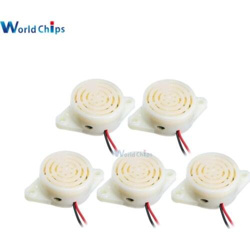 5PCS/Lot 95DB Alarm High-decibel 3-24V 12V Electronic Buzzer Beep Alarm Intermittent Beep for Arduino SFM-27
