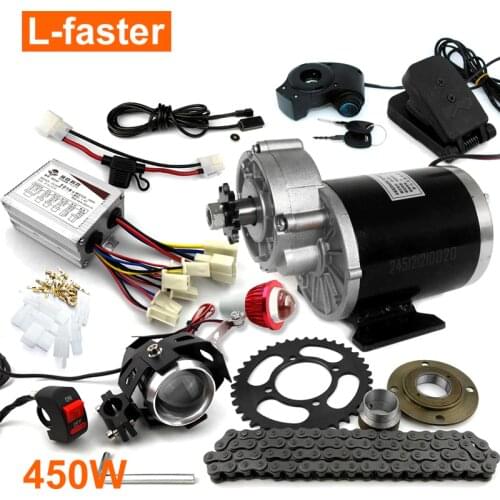 24V36V48V 450W Electric Heavy Cargo Cart Motor Kit With Pedal Throttle Headlight Brake Sensor And Brake Light