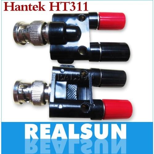HT311 New BNC Male Plug to 2 dual Jack Female Coaxial Connector for Hantek Tektronix etc. free shipping From Factory Directly