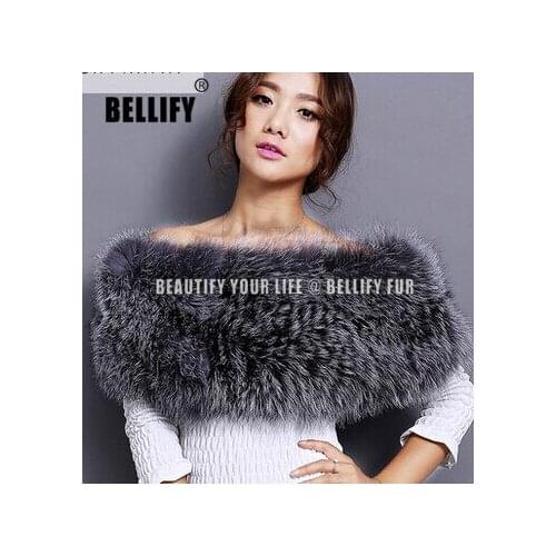 Brand Famous luxury Winter Genuine Fox Fur cape shalws ,. Fashionable High quality New 2020Female winter fur knitted cape