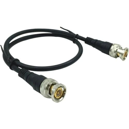 Pure Copper BNC Male To Male Straight Crimp Q9 Head HD Monitor Line Double-head Video Cable 0.5 M / 1 M Jumper