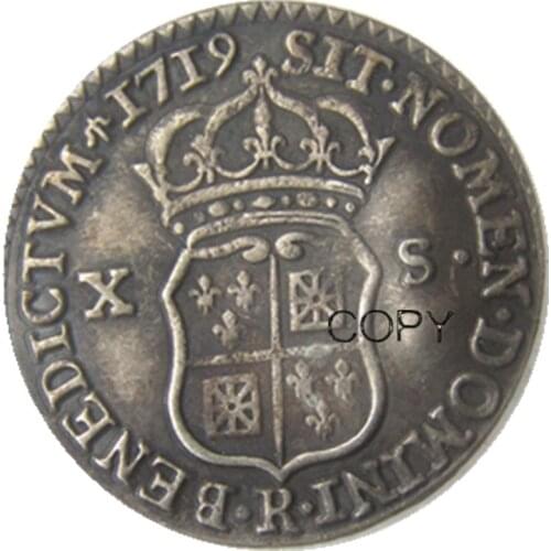 1719 France Silver Plated Copy Coins
