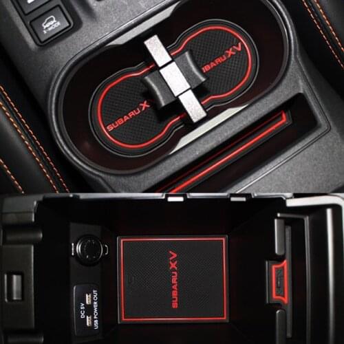 For Subaru XV 2012 2013 2014 2015 2016 2017 2018 2019 2020 2021 Car Cup Mat Door Anti-slip Mat Interior Sticker Accessories
