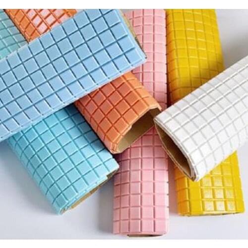 Mosaic anti-collision wallpaper 3D wall paste self-adhesive wallpaper waterproof soft package childrens room background wall
