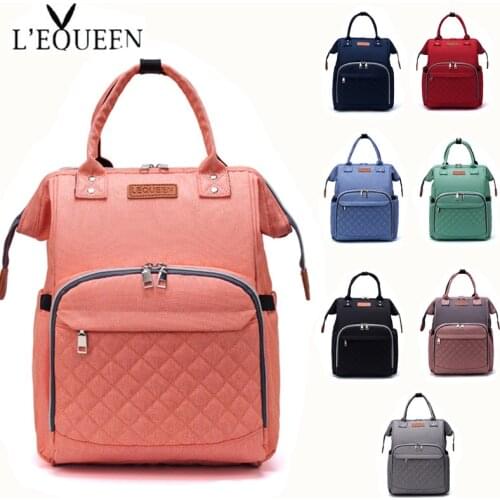 2020 New Lequeen Diaper Mummy Bag Baby Care Organizer Bag Waterproof Travel Maternity Patchwork Bag Nursing Backpack baby bag