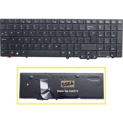 SSEA Wholesale New laptop US Keyboard for HP EliteBook 8540 8540P 8540W Keyboard without mouse rod black