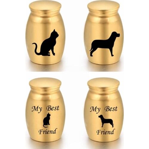 Pet Cremation Ashes Urn Metal Memorial Keepsake Casket Dog Cat Resting Place Storage Box