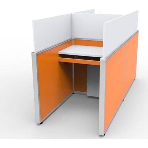 Height Adjustable Study Cubicle Sound Absorbing Language Lab Table Liftable Desktop Panels Computer Desk For Test Center