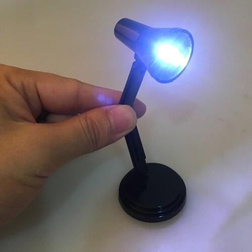 1/6 Adjustable LED Desk Lamp Furniture for BJD Dolls House Accessories Black