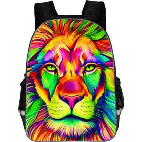 Cartoon animal pattern schoolbag 1-6 grade primary school childrens cartoon reflective lightening Backpack