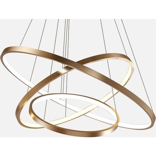 Modern pendant circle hanging lamp acrylic led chandelier lighting