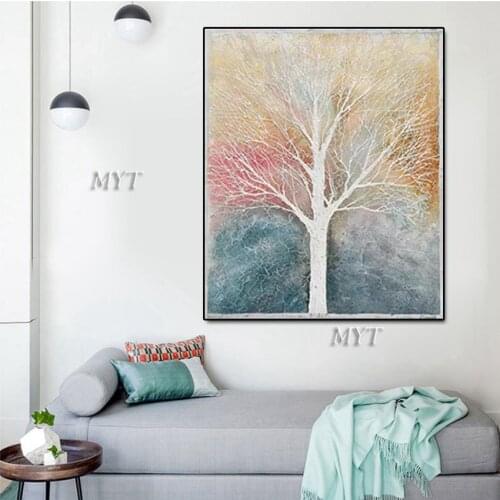 Modern New Handmade Canvas Textured Abstract Tree Art Home Wall Decoration Free Shipping Wall Art Paintings Artwork For Office