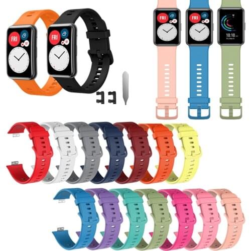 Sports Soft Silicone Band Replacement Strap for Huawei watch fit Wristband