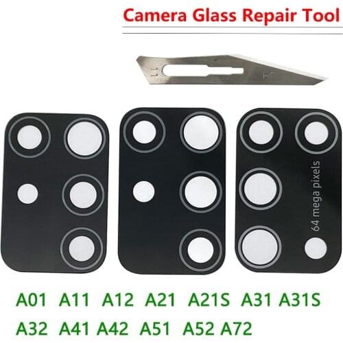 2Pcs ,Camera Glass Lens For Samsung Galaxy S9 S20 Plus S20 Ultra A30S A50S A31 A51 A41 A71 Phone Housing Back Camera With Glue