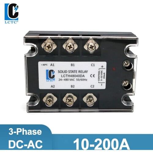 3-Phase SSR DA 10A-120A DC-AC New Three Phase Solid State Relay