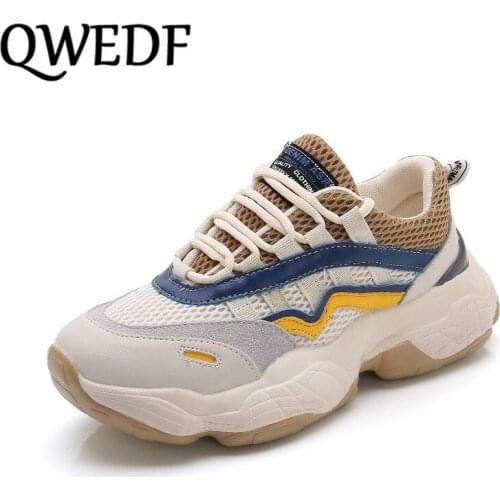 Vulcanized Shoes Chunky Trainers Basket Femme 2019 White Platform Female Sneakers Women Casual Shoes Zapatillas De Mujer D3-90