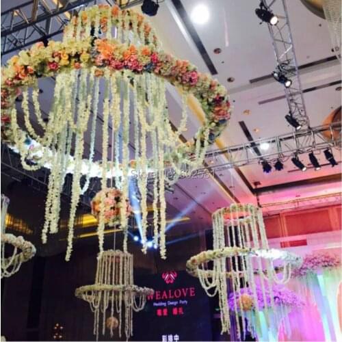 12pcs/lot 150cm hydrangea vine wedding arch square rattan artificial flowers wall hanging decorations home party supply flore