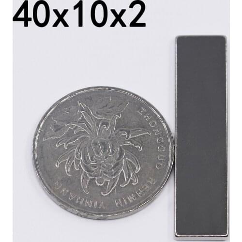 2/5/10/20/50Pcs 40x10x2 Neodymium Magnet 40mm x 10mm x2mm N35 NdFeB Block Super Powerful Strong Permanent Magnetic imanes