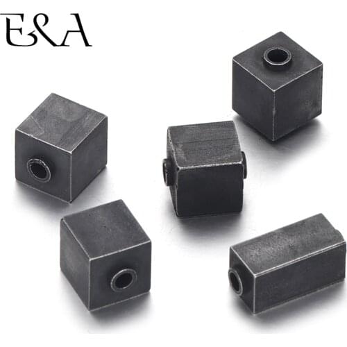 4pcs Stainless Steel Small Hole Vitage Spacer Beads for beaded Bracelet Making Metal Charms Accessories