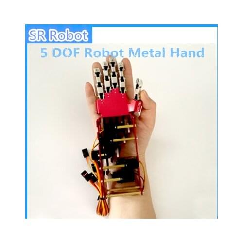 5 DOF Robot Metal Hand Five Fingers For Robotic Manipulator Arm Mini Bionic Hand Gripper Claw Clamp Talon DIY Teaching Model Toy
