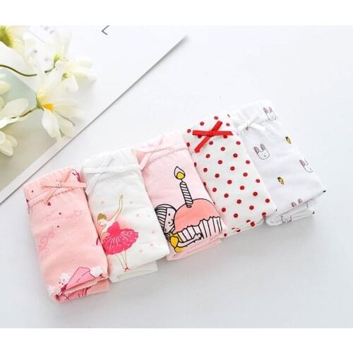 5Pcs/lot New Girls Boys Cotton Boxer Briefs Girl Panties Boys Boxer Shorts Childrens Panties Kids Underwear For 2-14 Years